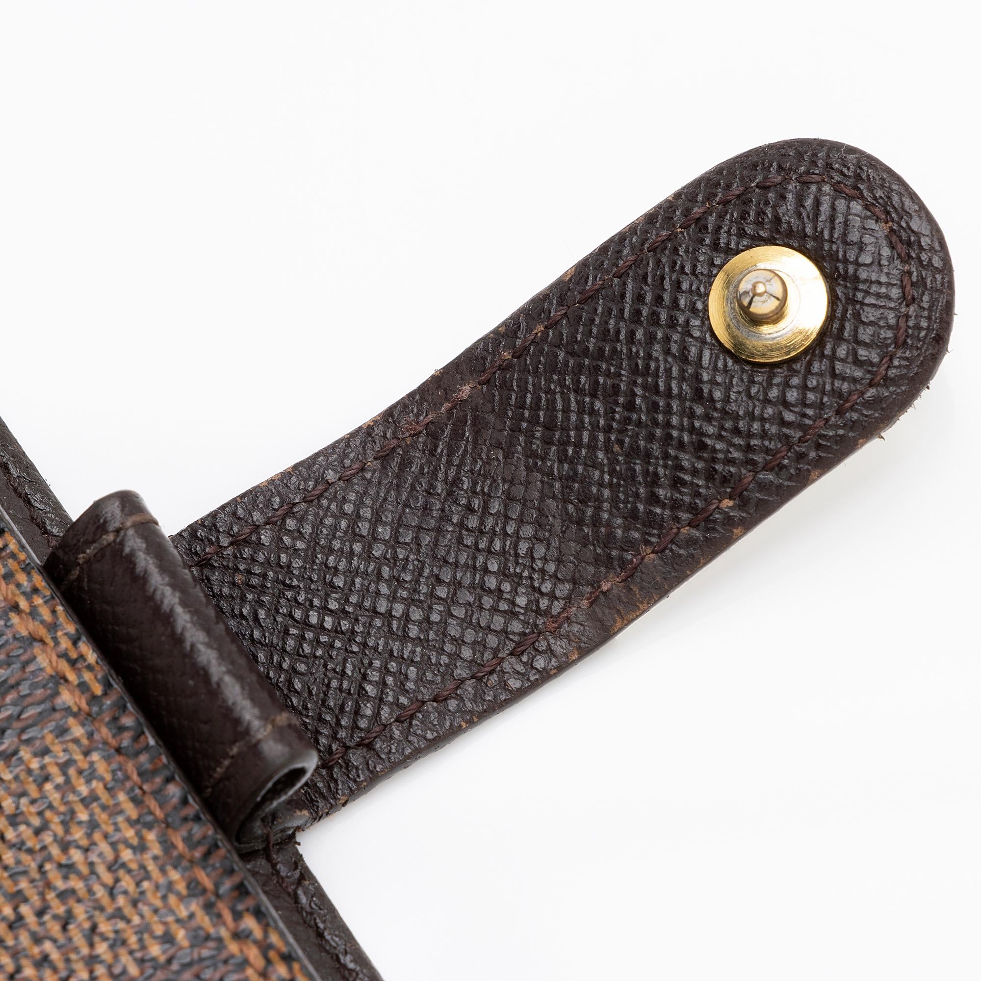 Louis Vuitton Vintage Damier Ebene Small Ring Agenda Cover (SHF-23586)