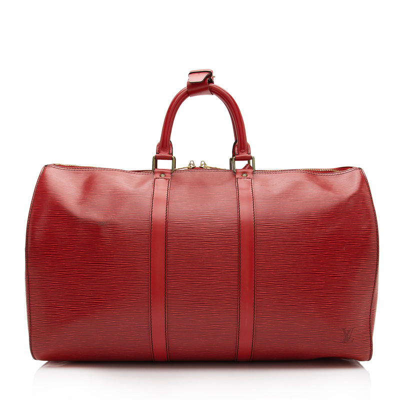 red leather keepall louis vuittons