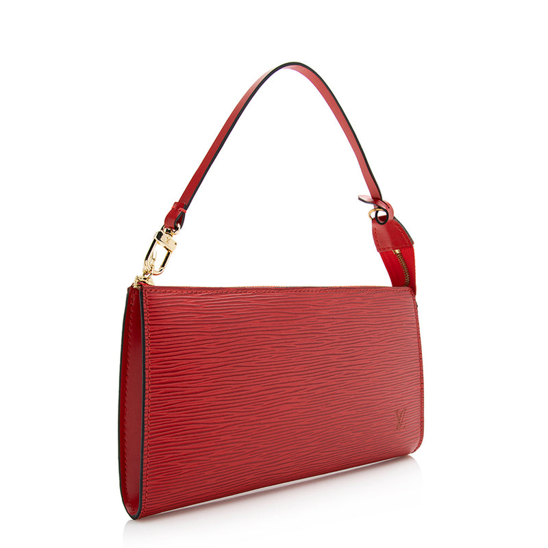 LOUIS VUITTON Epi Leather Red Pochette Accessoires Pouch E5287-Sold 
