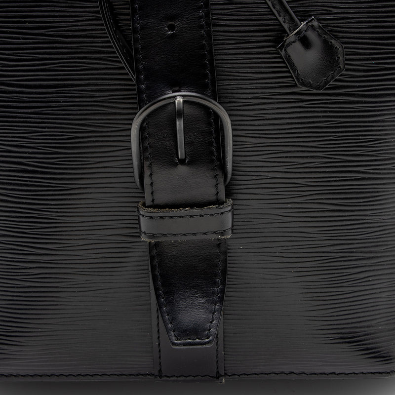 Louis Vuitton Black Epi Leather Noir Sac a Dos Sling Bag with Pouch 108lv0