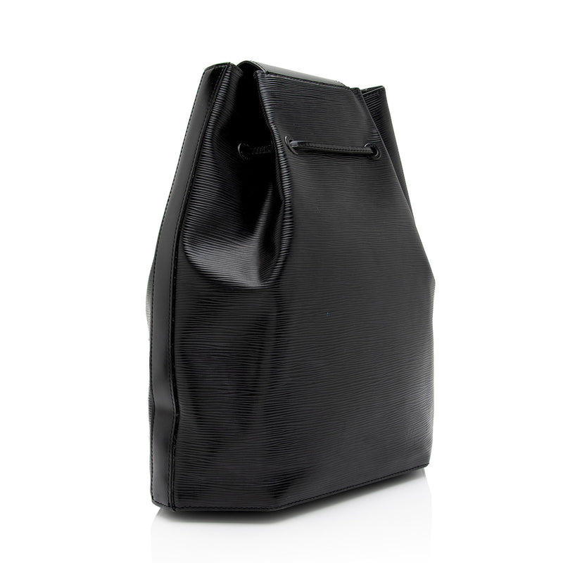 Louis Vuitton Epi Noir Sac a Dos Sling Backpack Hobo Drawstring 855821