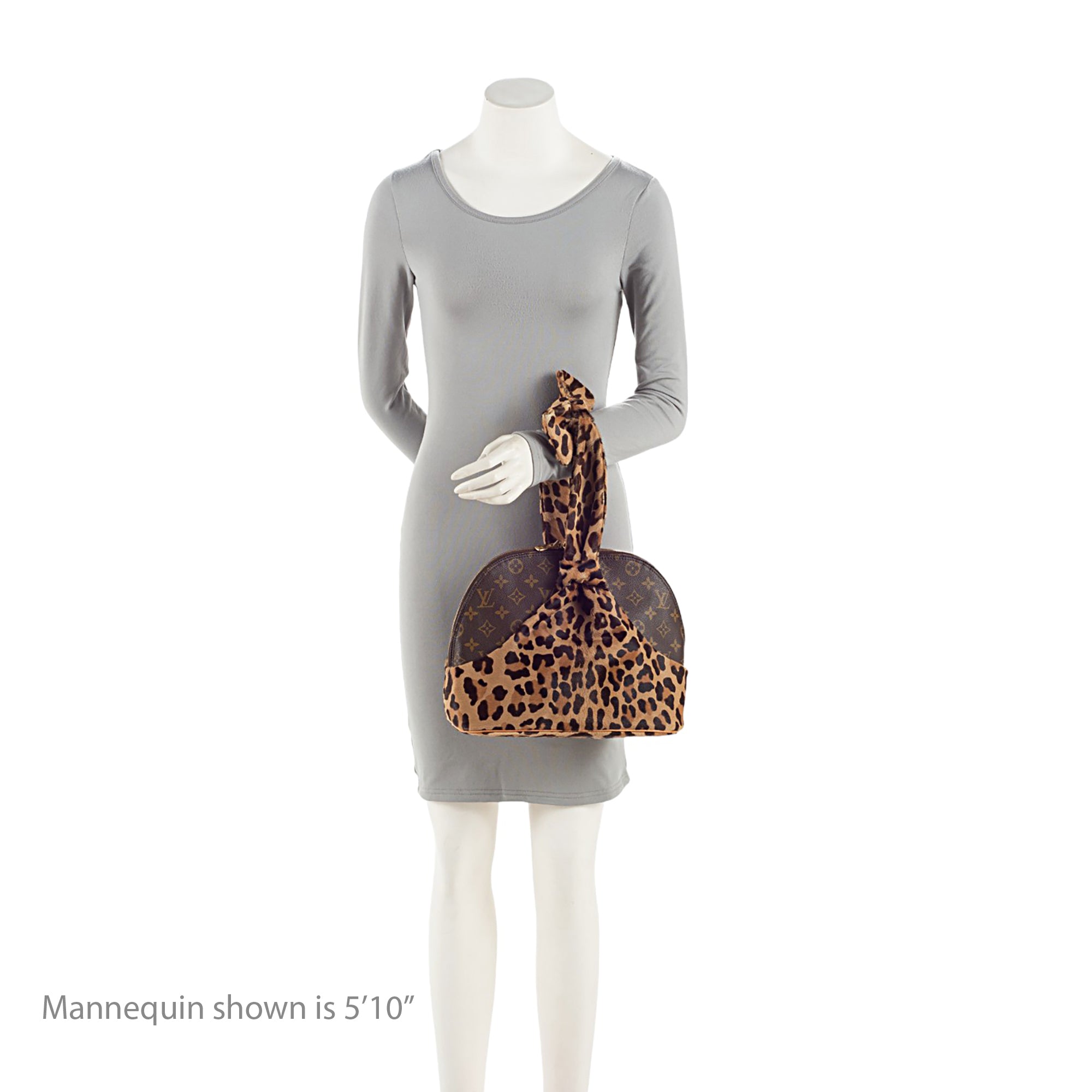 Louis Vuitton Vintage Limited Edition Monogram Canvas Leopard Pony Hair Alaia Alma Satchel (SHF-vCxD54)