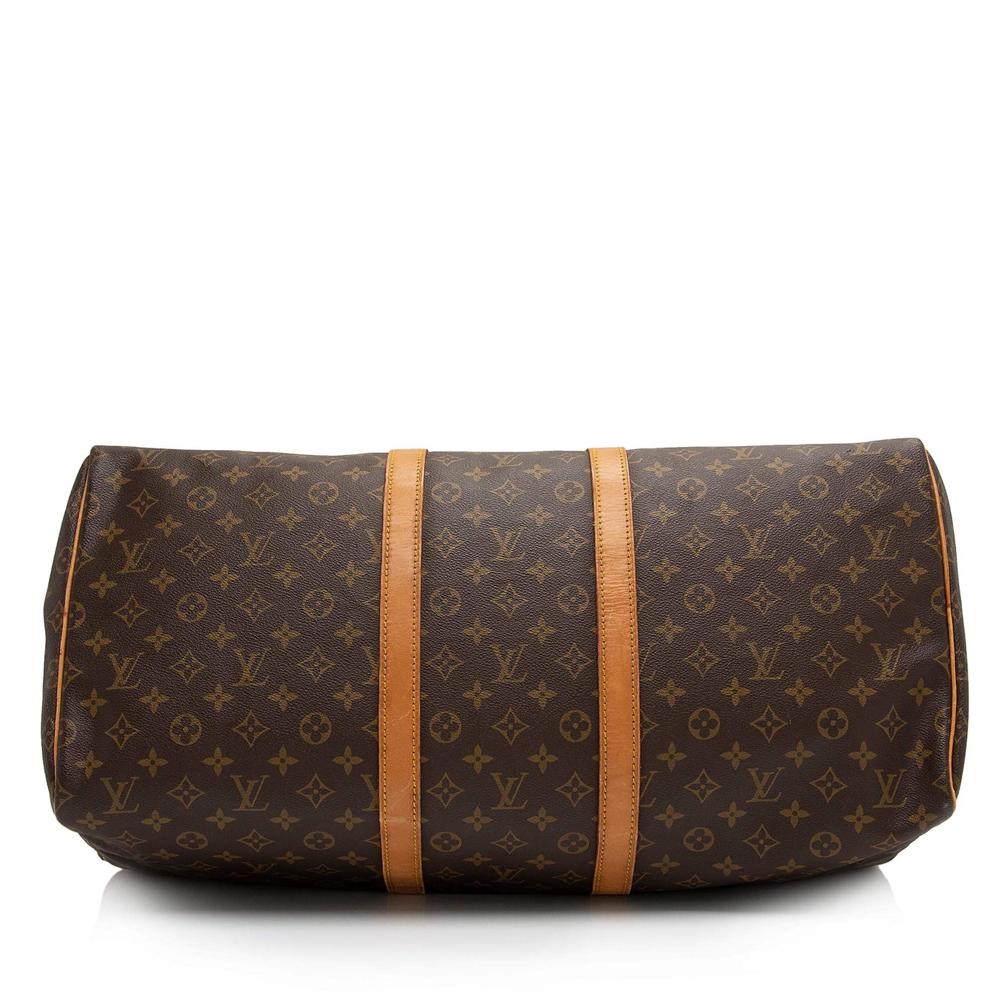 Louis Vuitton Vintage Monogram Canvas Keepall 55 Duffle Bag (SHF-HJ33aV)