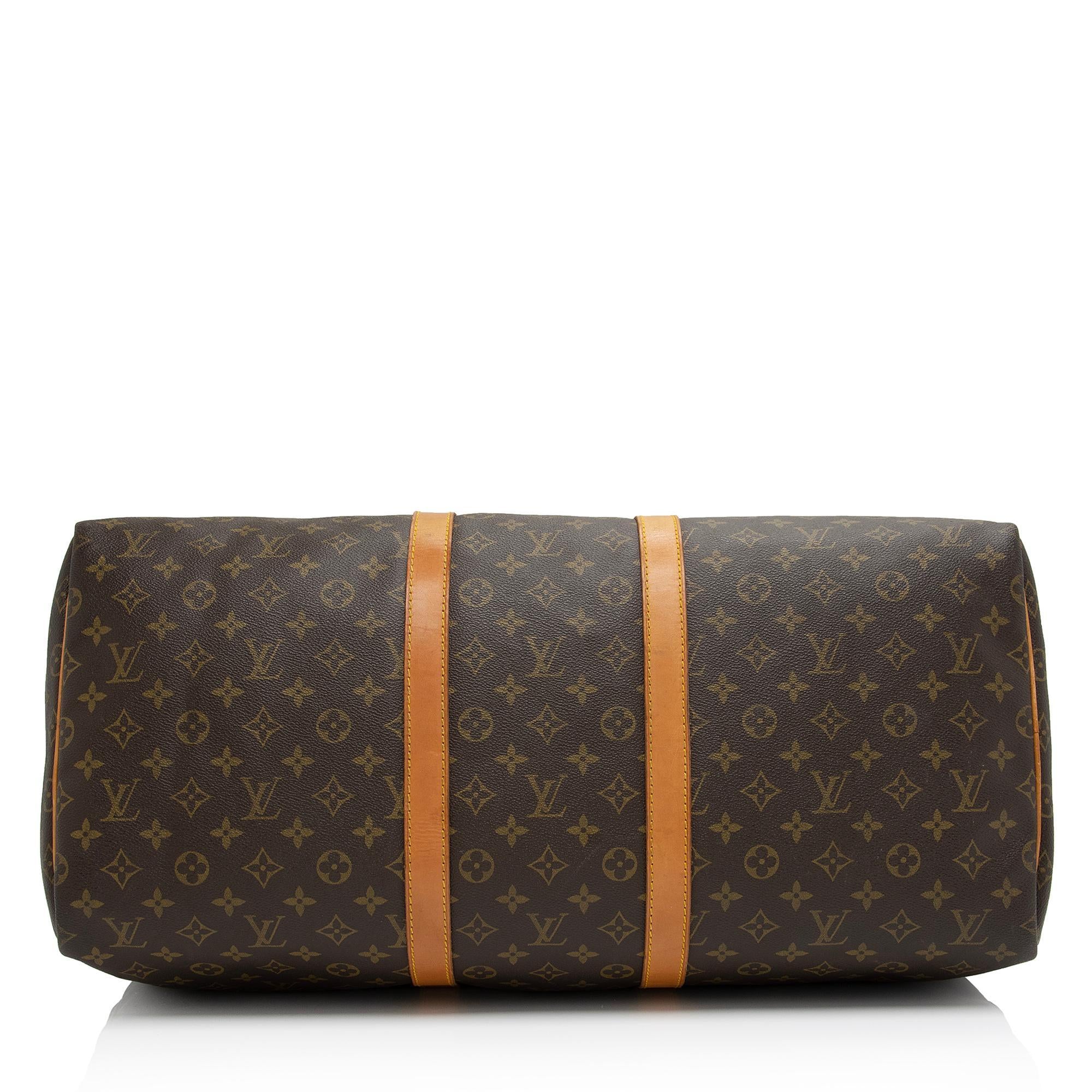 Louis Vuitton Vintage Monogram Canvas Keepall 55 Duffle Bag (SHF-YIKVeb)