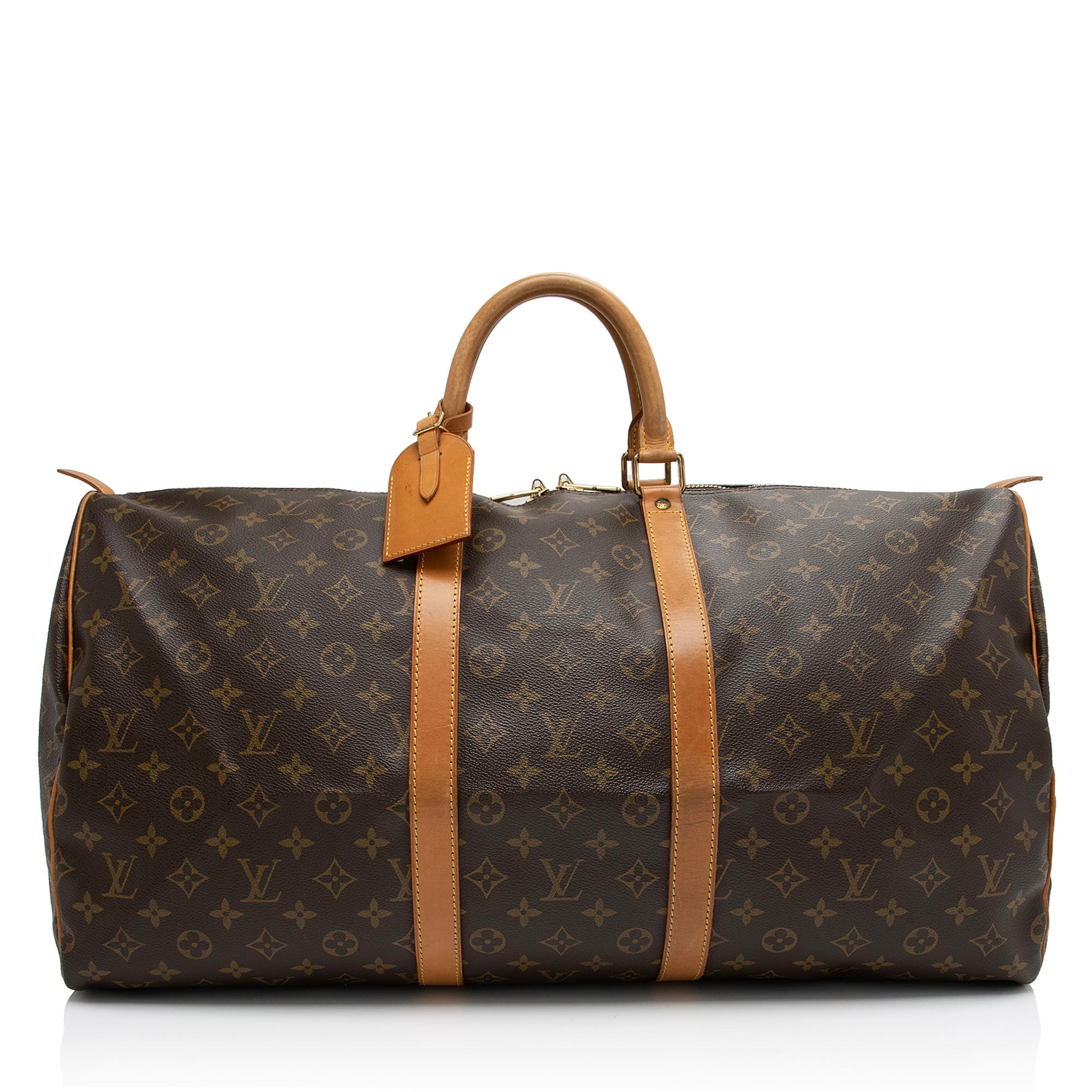 Louis Vuitton Vintage Monogram Canvas Keepall 55 Duffle Bag (SHF-7T21wA)