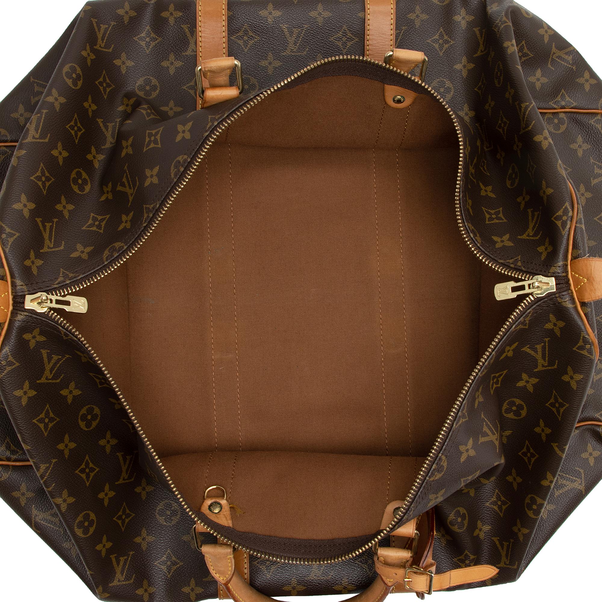 Louis Vuitton Vintage Monogram Canvas Keepall 55 Duffle Bag (SHF-7T21wA)
