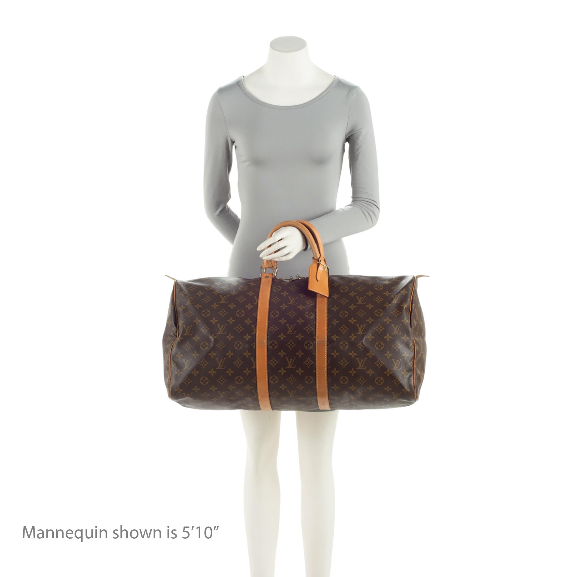 Louis Vuitton Vintage Monogram Canvas Keepall 55 Duffle Bag (SHF-7T21wA)