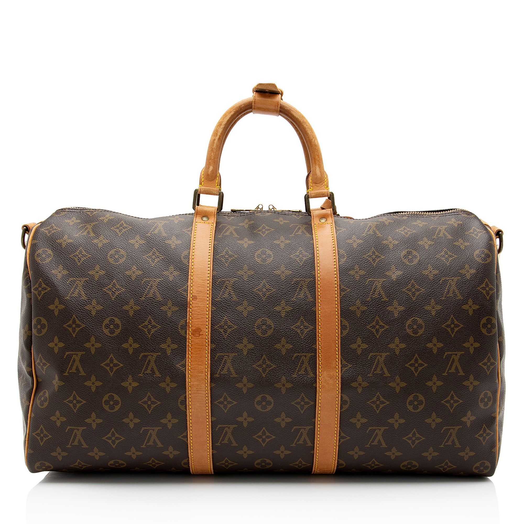 Louis Vuitton Vintage Monogram Canvas Keepall Bandouliere 50 Duffle Bag (SHF-MsNrAx)