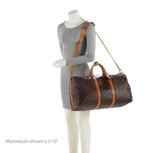 Louis Vuitton Vintage Monogram Canvas Keepall Bandouliere 50 Duffle Bag (SHF-MsNrAx)