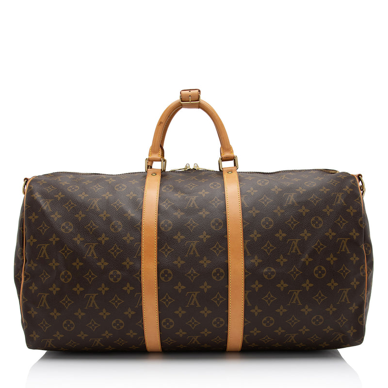 [AUTHENTIC, PRE-OWNED] Louis Vuitton Monogram Keepall Bandouliere 55 duffle  bag