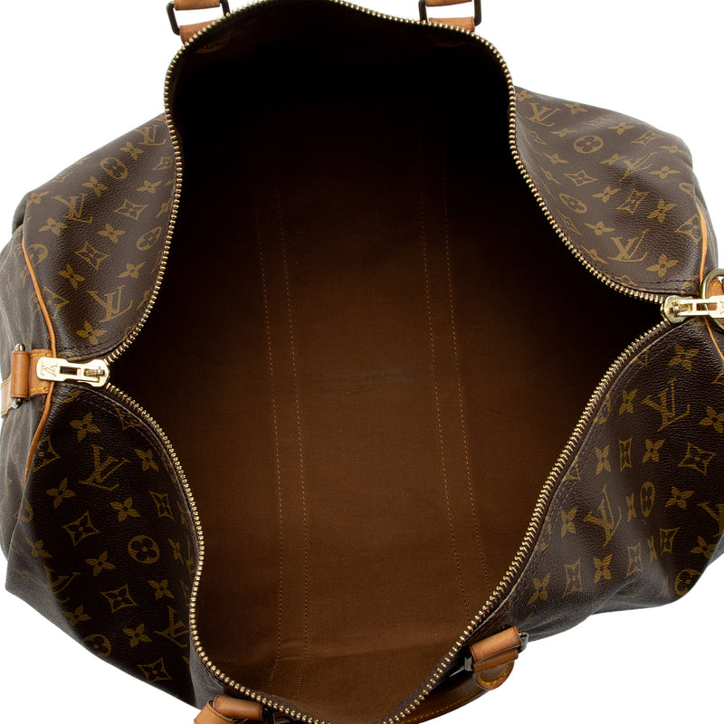Louis Vuitton Vintage Monogram Canvas Keepall Bandouliere 55 Duffle Bag (SHF-XbrDc4)