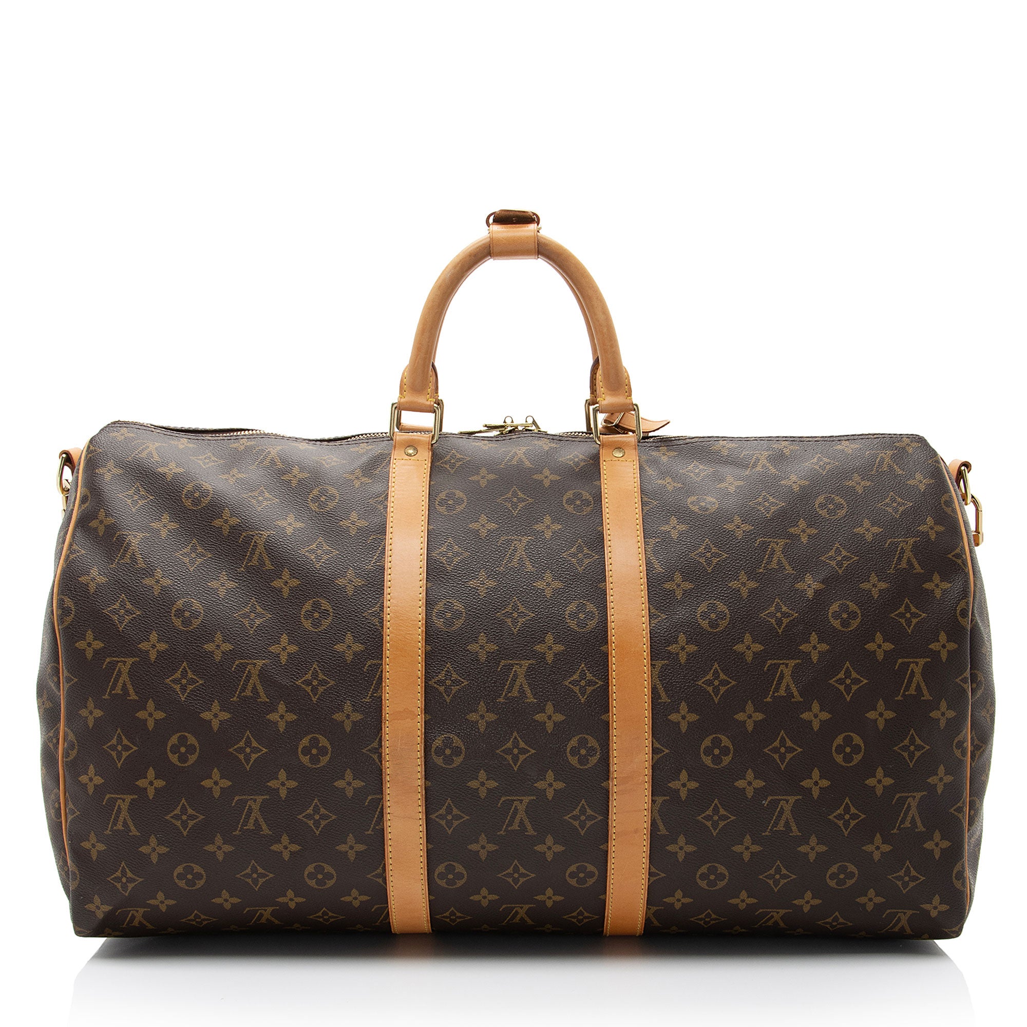 Louis Vuitton Vintage Monogram Canvas Keepall Bandouliere 55 Duffle (SHF-cC9VNm)