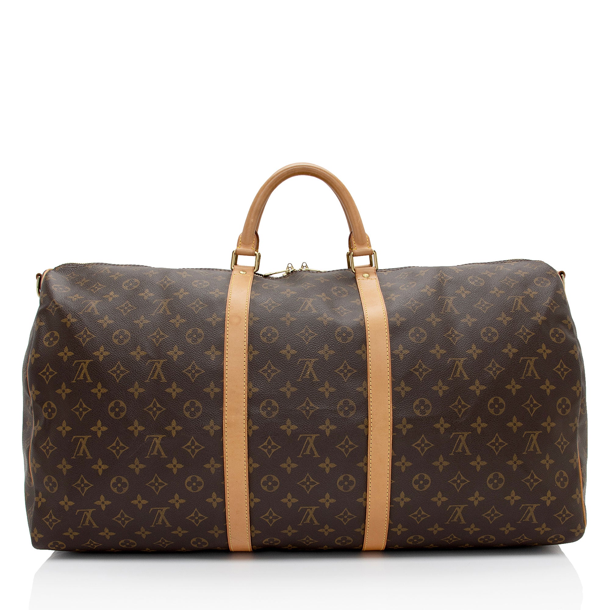 Louis Vuitton Vintage Monogram Canvas Keepall Bandouliere 60 Duffle Bag (SHF-1obcrO)