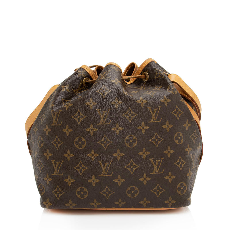 Louis Vuitton Brown Petit Noe Drawstring Bucket Bag