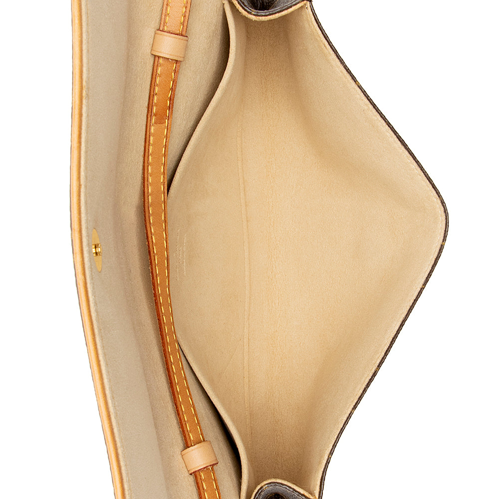 Louis Vuitton Vintage Monogram Canvas Pochette Twin GM Shoulder Bag (SHF-20793)