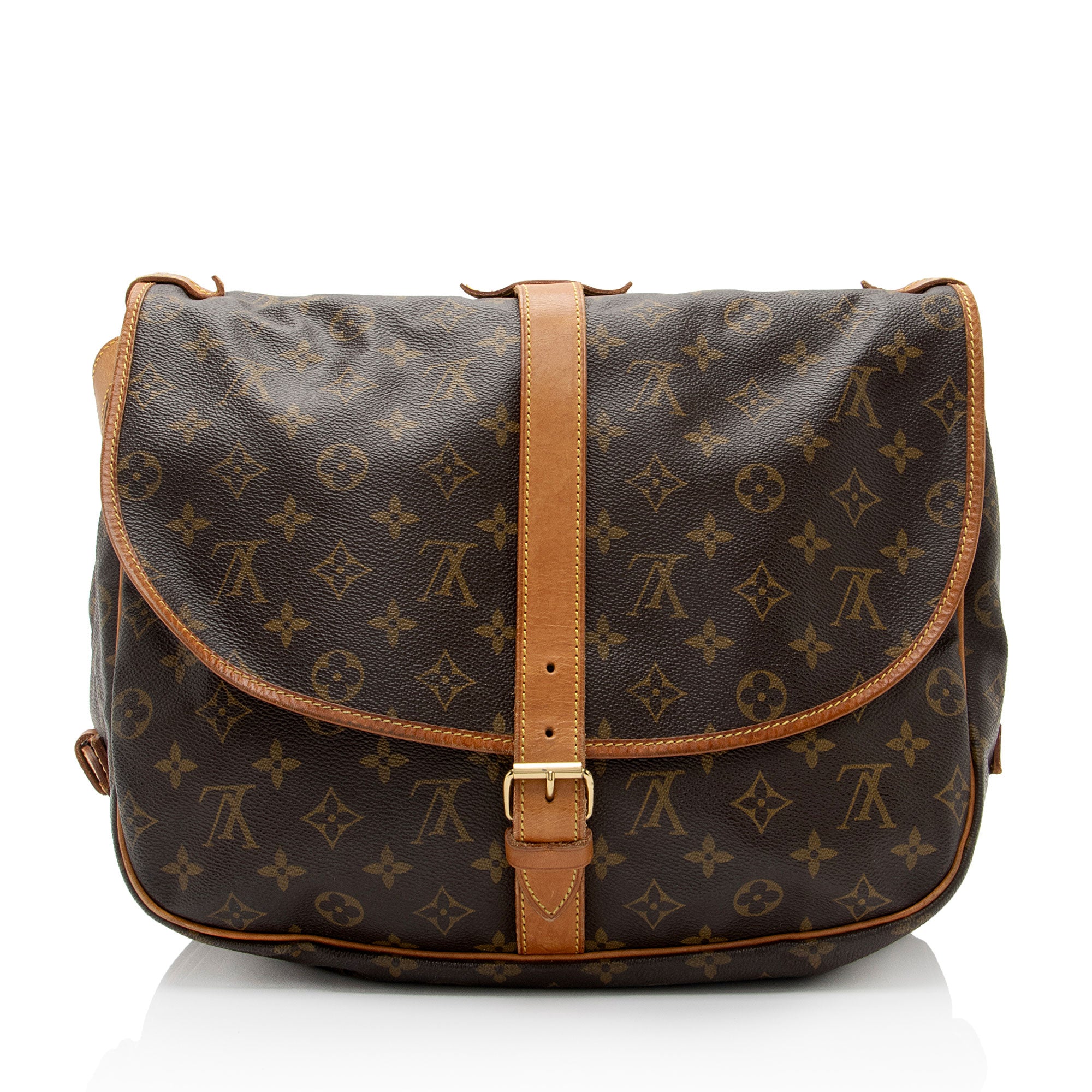 Louis Vuitton Vintage Monogram Canvas Saumur 35 Messenger Bag (SHF-Tk3PjK)