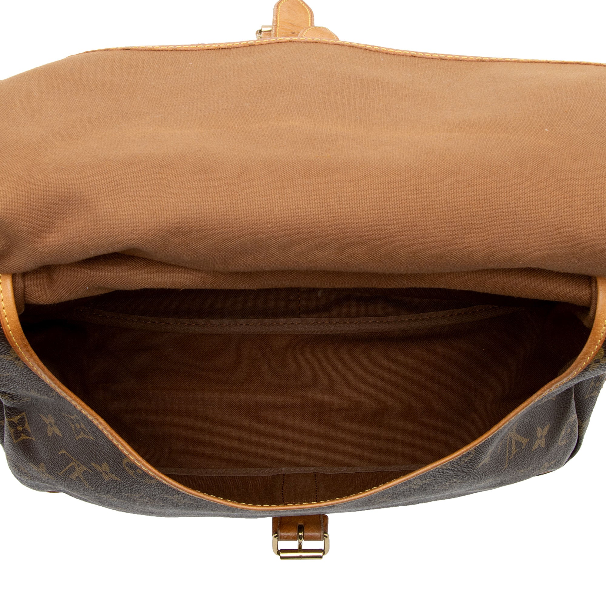 Louis Vuitton Vintage Monogram Canvas Saumur 35 Messenger Bag (SHF-Tk3PjK)