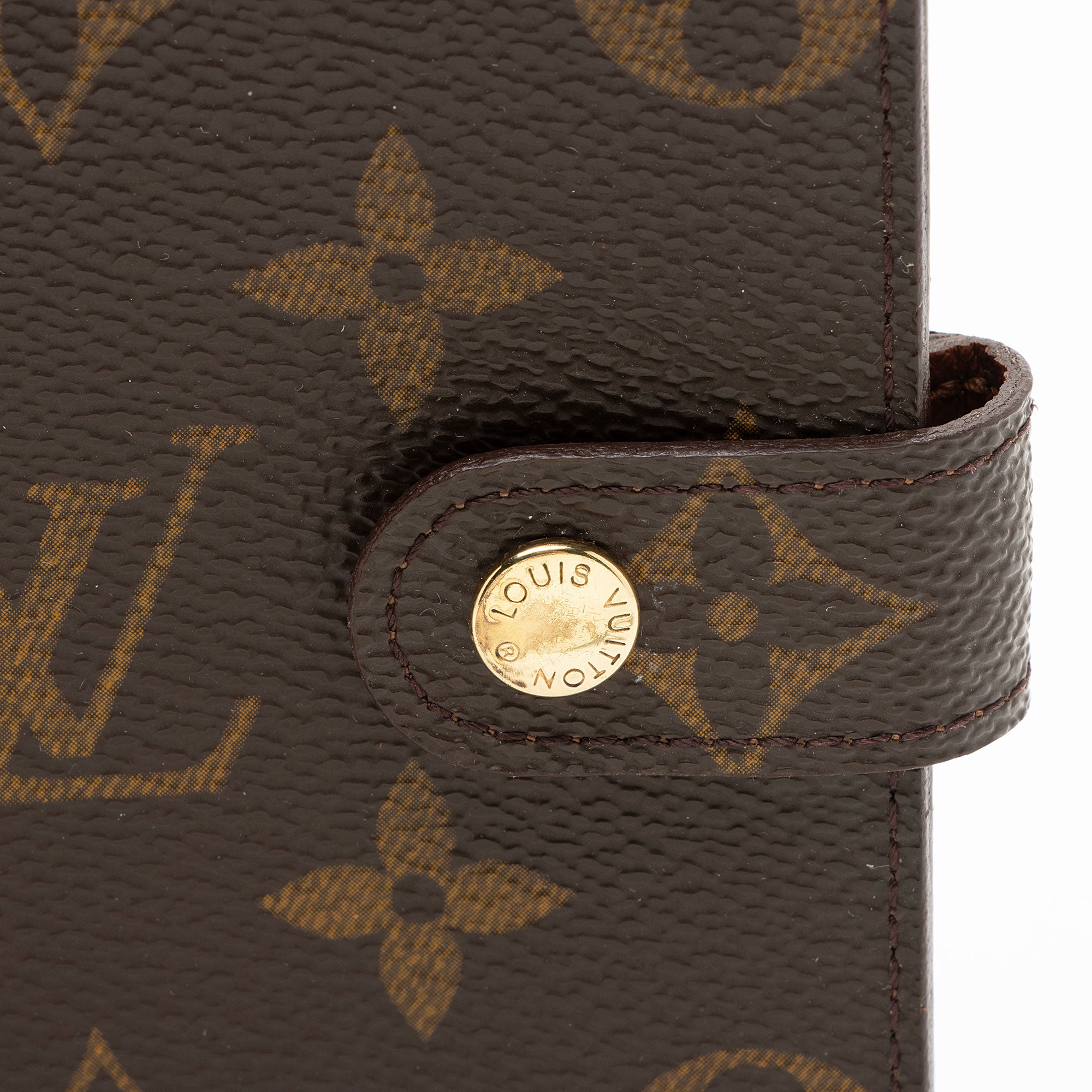 Louis Vuitton Vintage Monogram Canvas Small Ring Agenda Cover (SHF-t7bly3)
