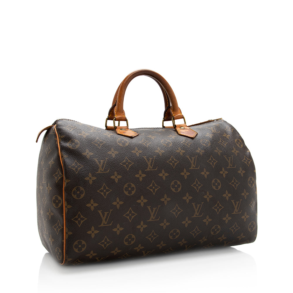 Louis Vuitton Vintage Monogram Canvas Speedy 35 Satchel - FINAL SALE (SHF-19637)