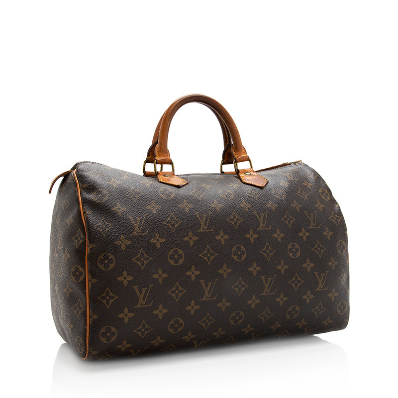 Louis Vuitton Brown Monogram Canvas Speedy 35 Handbag Auction