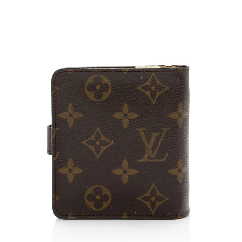 Louis Vuitton Wallet Monogram Zip Brown Canvas Bi-Fold Women's Men's M61667
