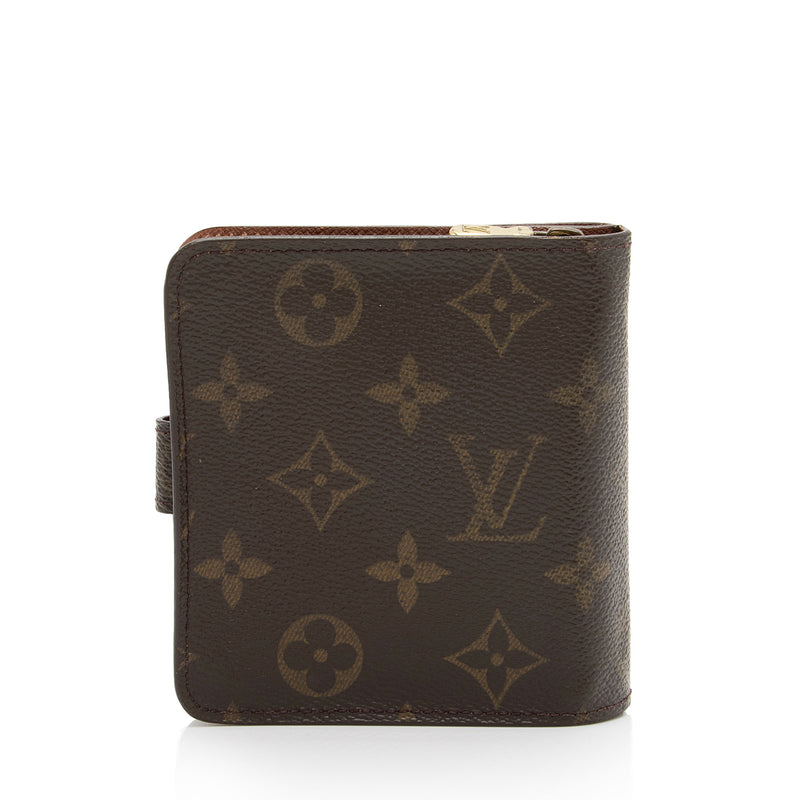 Louis Vuitton Vintage Monogram Canvas Zipped Compact Wallet (SHF-slTJTi)