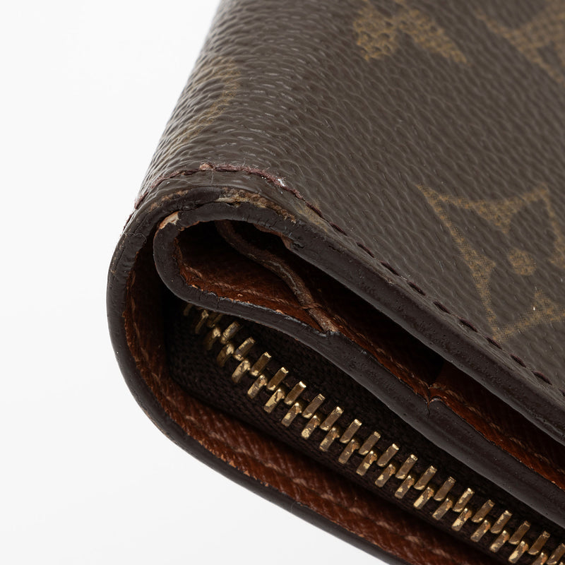 Louis Vuitton Vintage Brown Monogram Zippy Compact Wallet