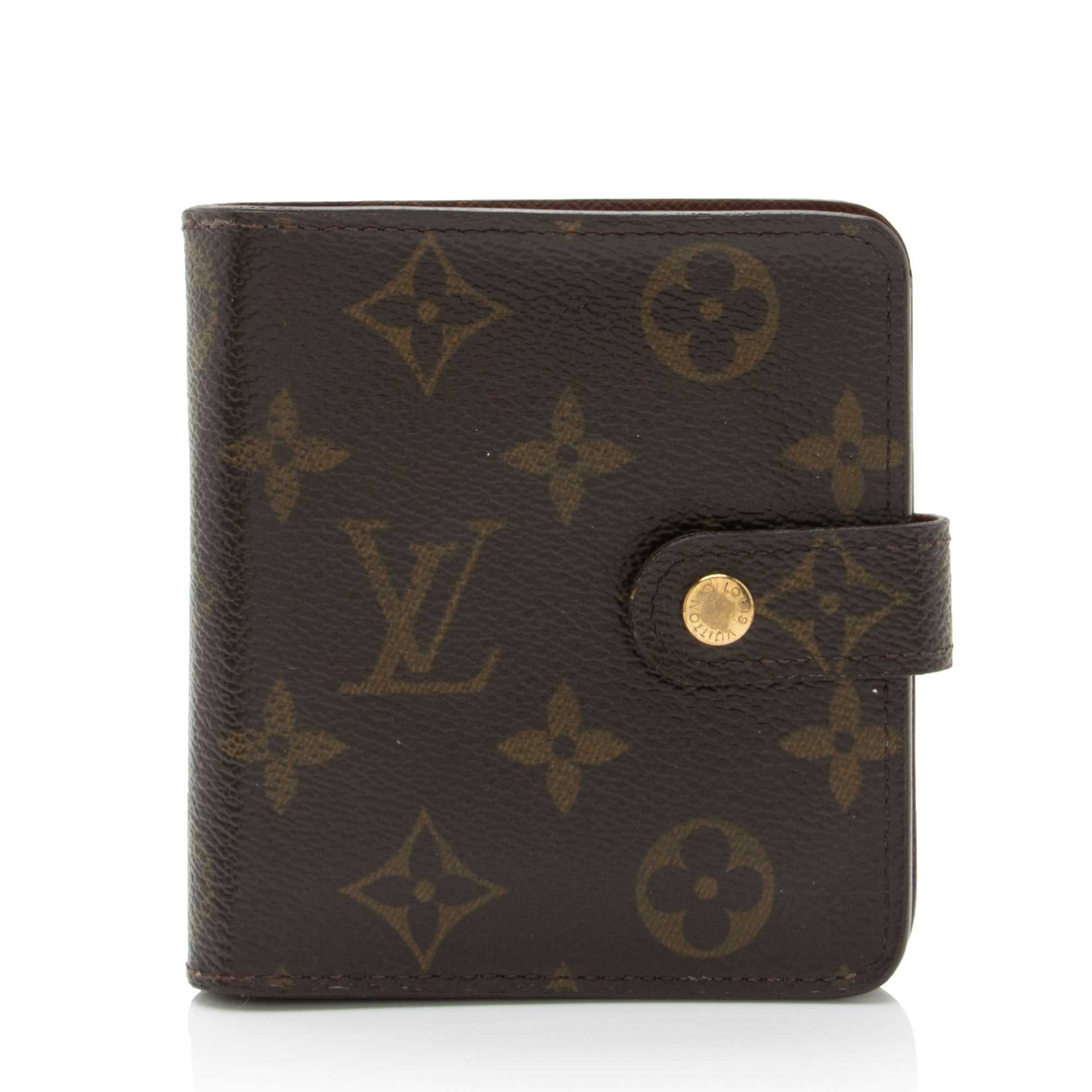 Louis Vuitton Vintage Monogram Canvas Zipped Compact Wallet (SHFES5o8