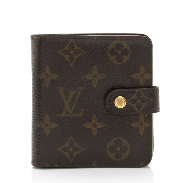 Louis Vuitton Vintage Monogram Canvas Zipped Compact Wallet (SHF-ES5o8c)