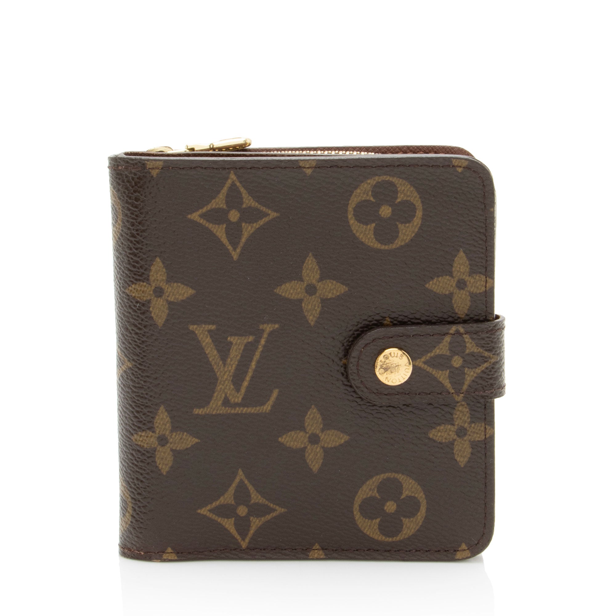 Louis Vuitton Vintage Monogram Canvas Zipped Compact Wallet
