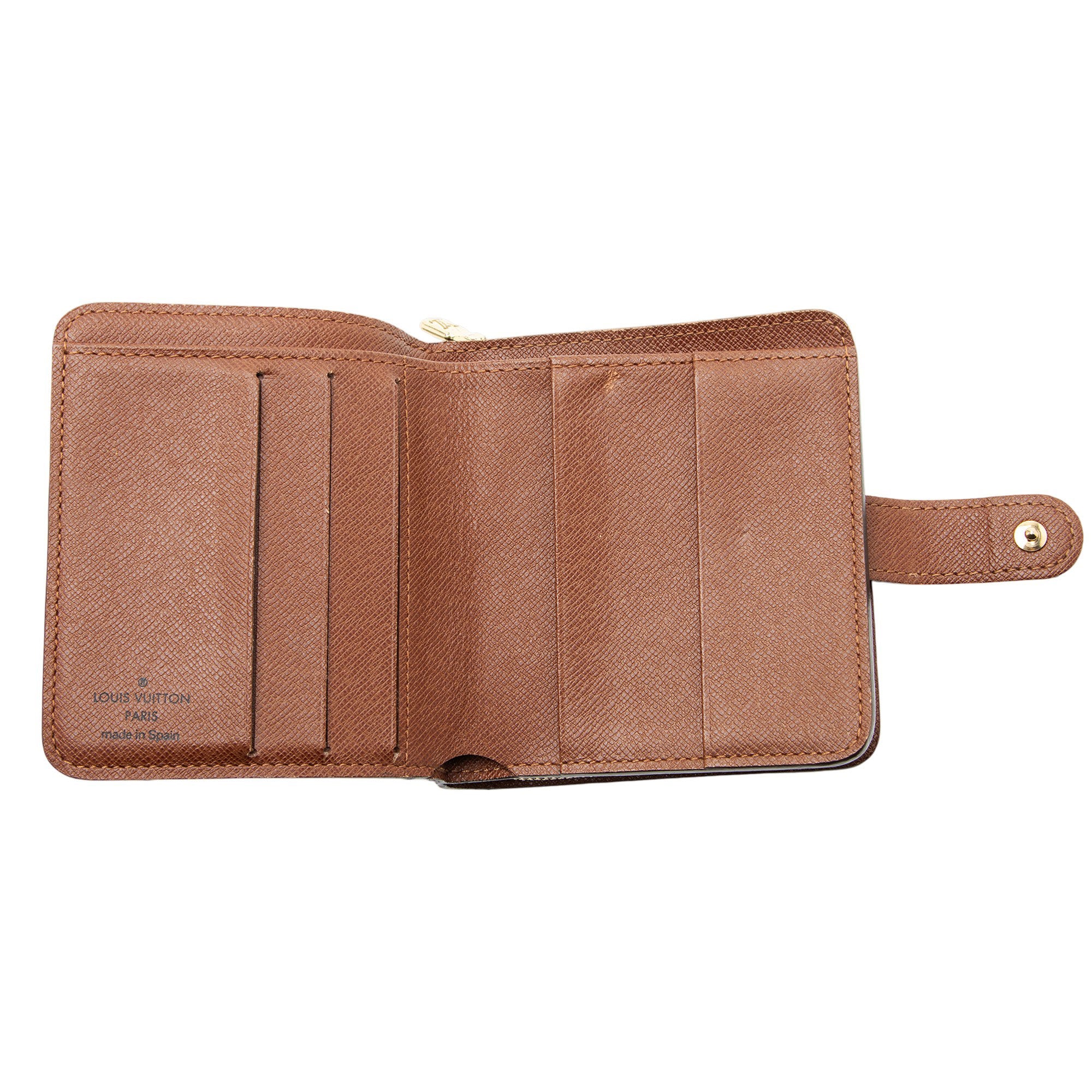 Louis Vuitton Vintage Monogram Canvas Zipped Compact Wallet