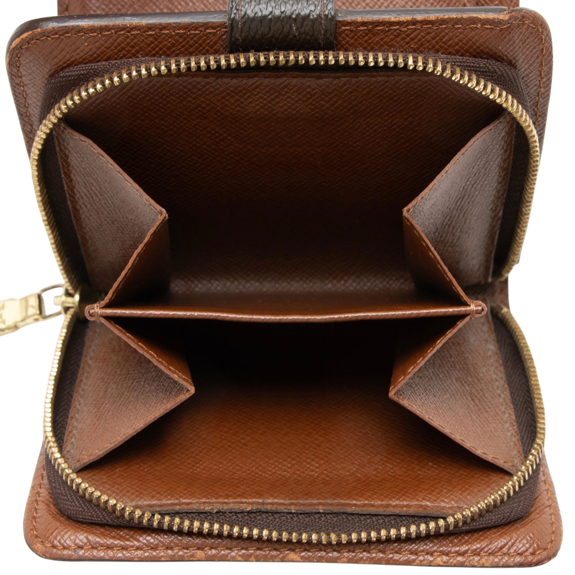Louis Vuitton Vintage Monogram Canvas Zipped Compact Wallet