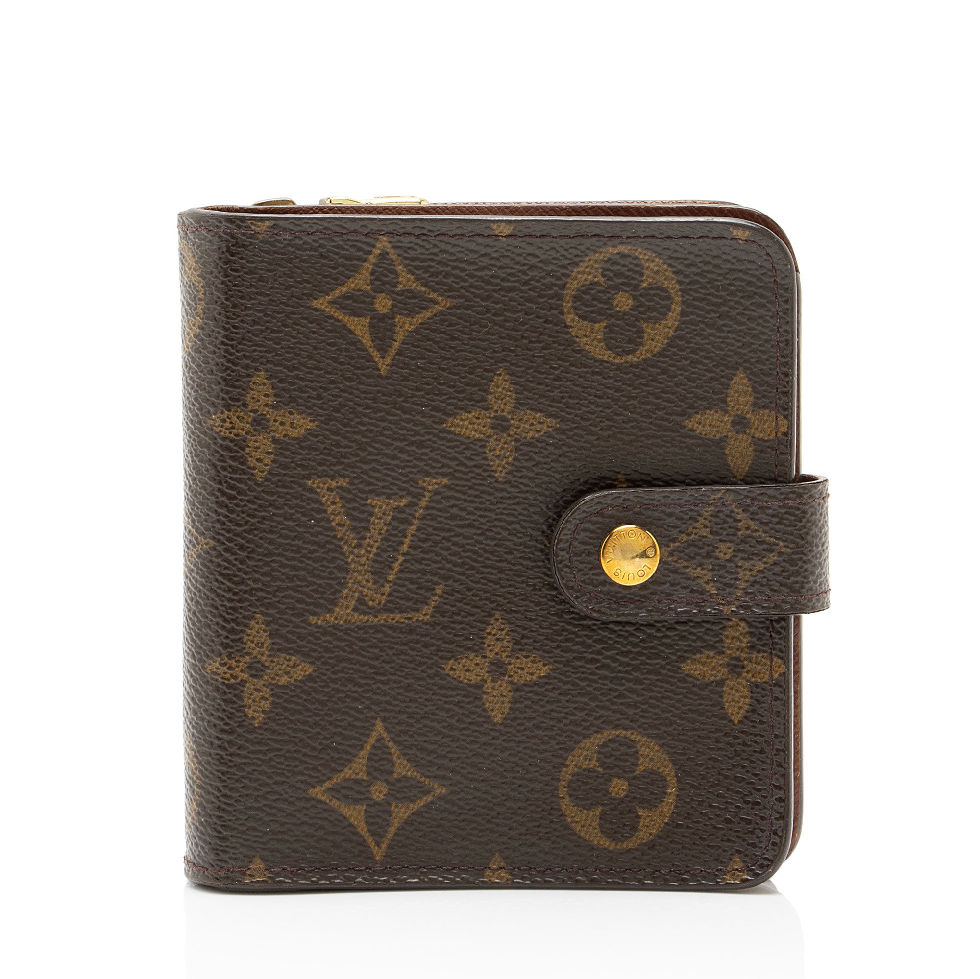 Louis Vuitton Vintage Monogram Canvas Zipped Compact Wallet