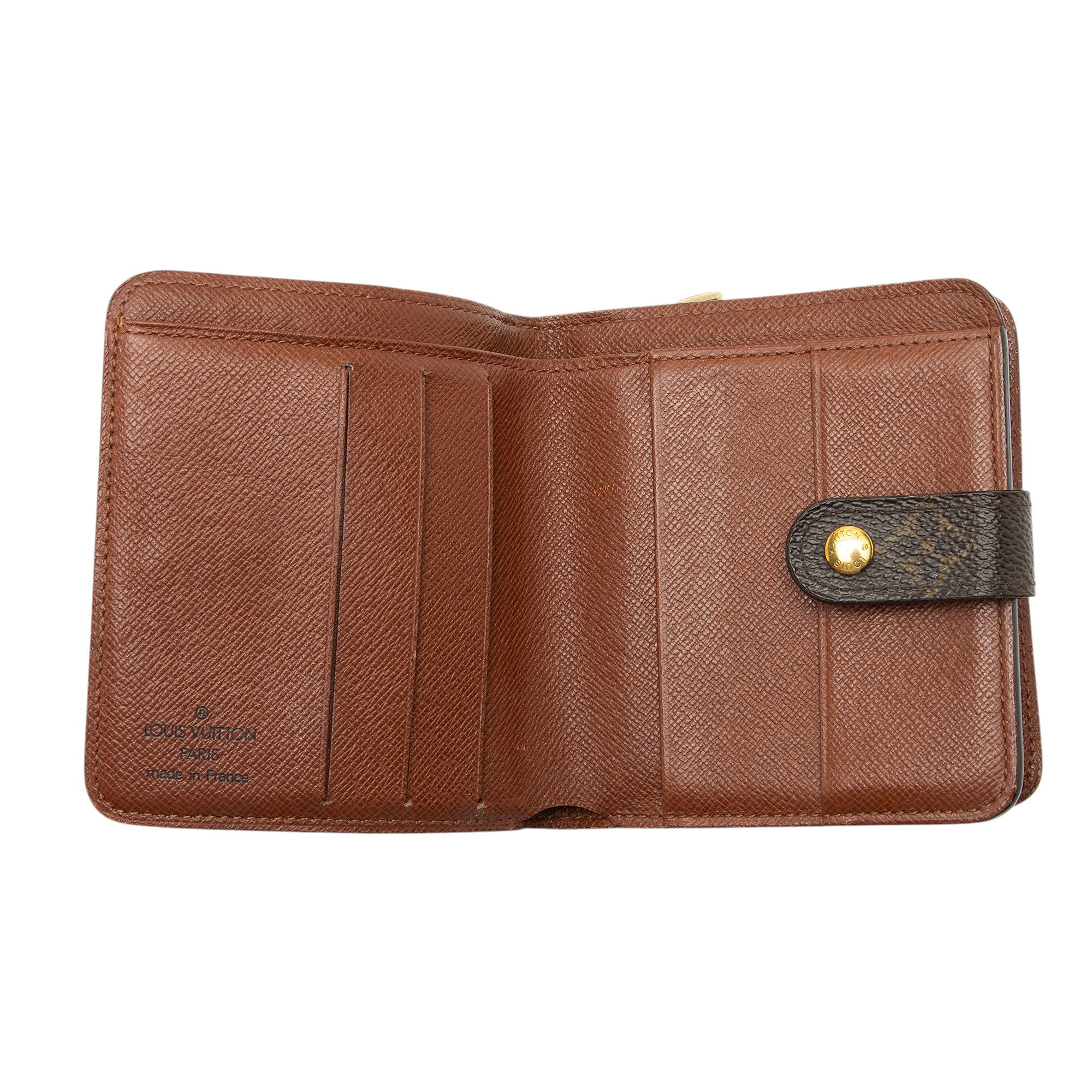 Louis Vuitton Vintage Monogram Canvas Zipped Compact Wallet