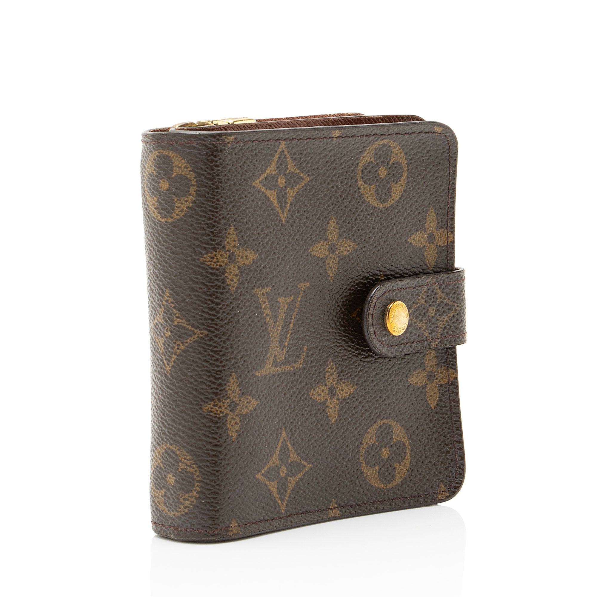 Louis Vuitton Vintage Monogram Canvas Zipped Compact Wallet