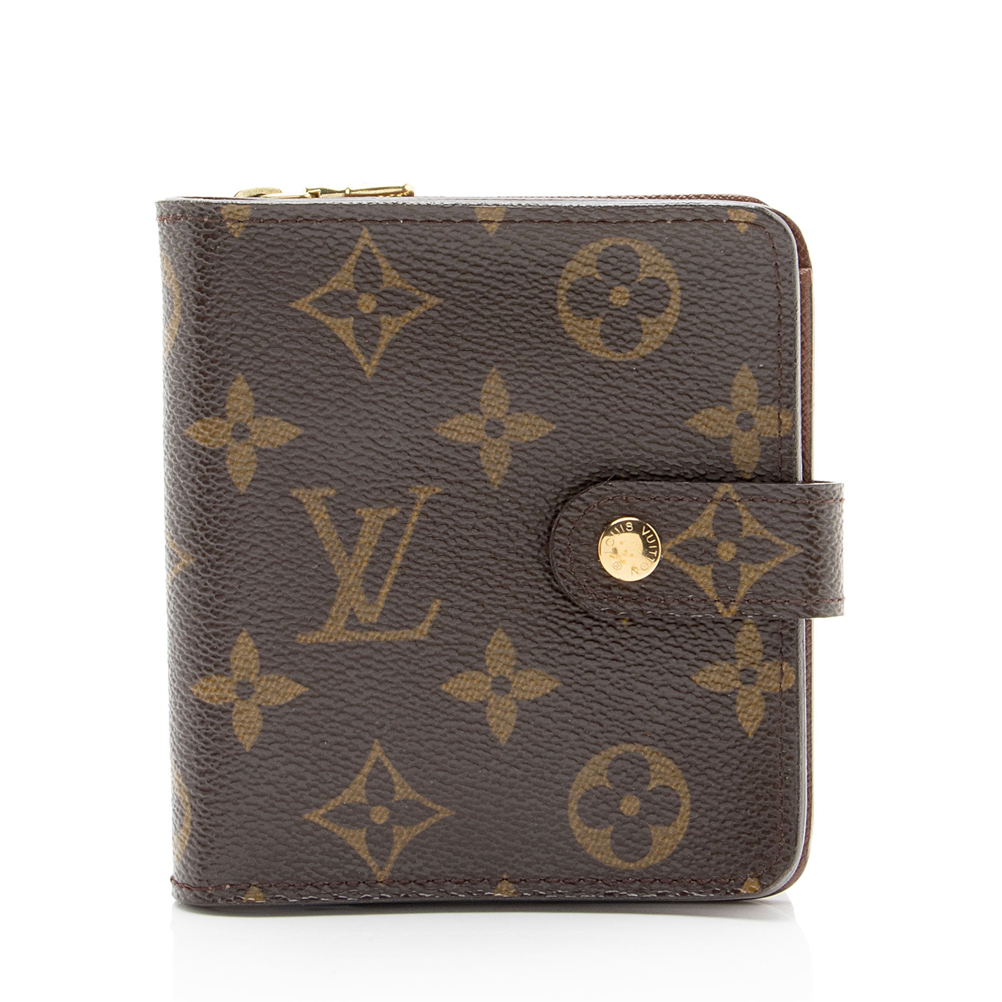 Louis Vuitton Vintage Monogram Canvas Zipped Compact Wallet