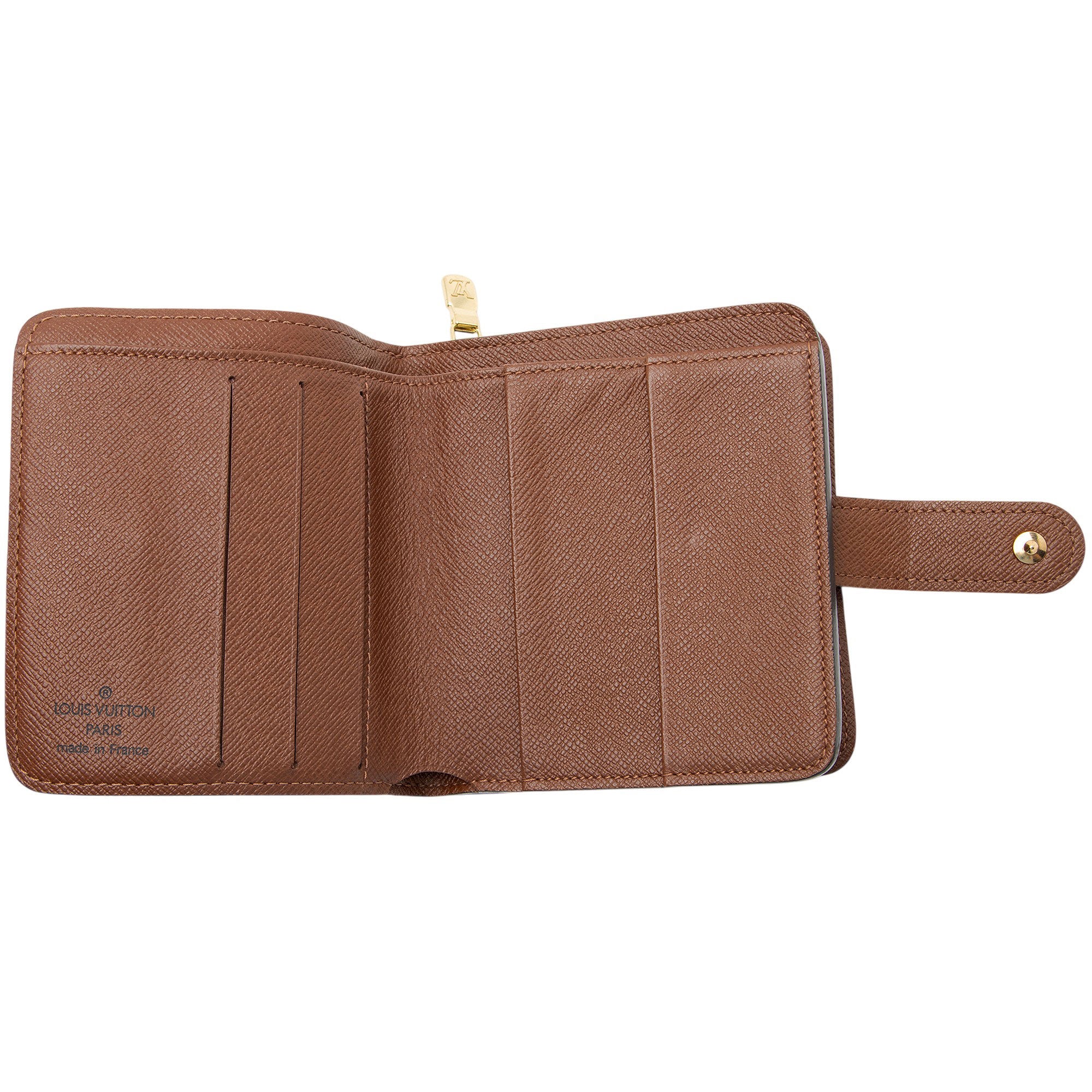 Louis Vuitton Vintage Monogram Canvas Zipped Compact Wallet