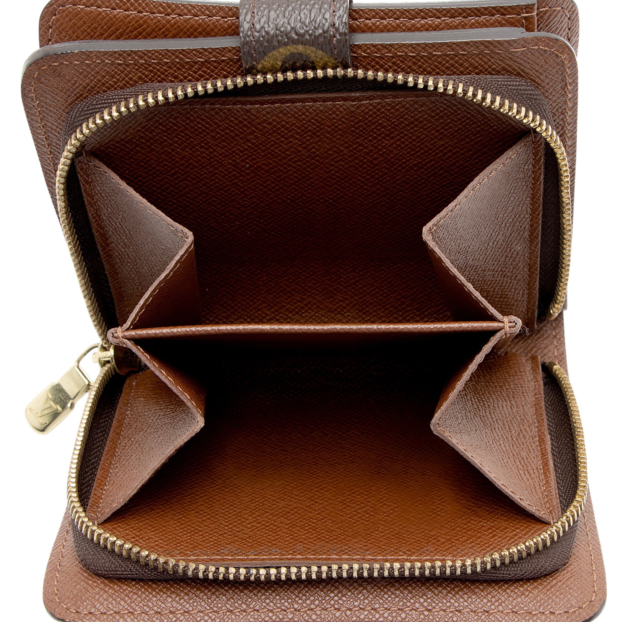 Louis Vuitton Vintage Monogram Canvas Zipped Compact Wallet