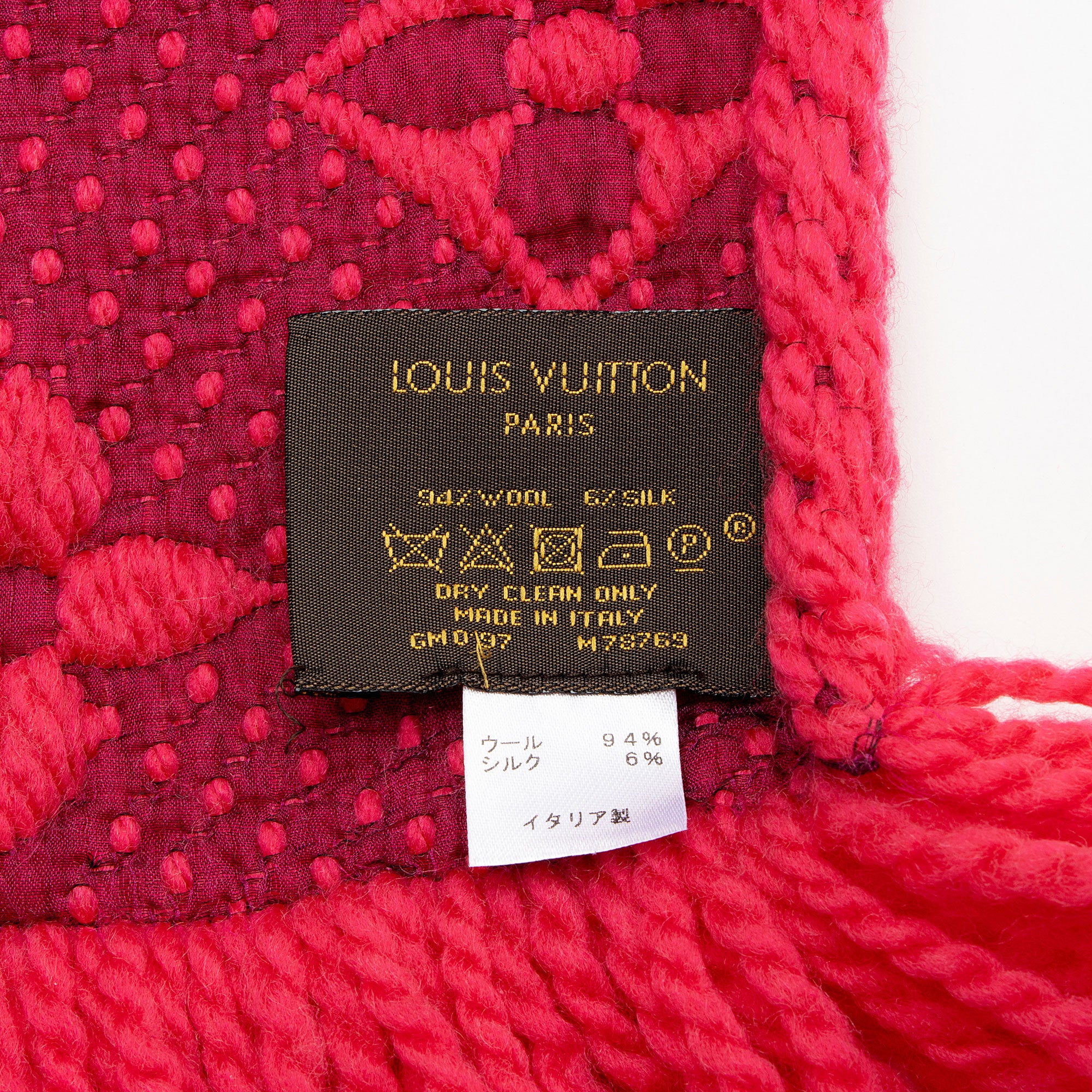 Louis Vuitton Wool Silk Logomania Scarf