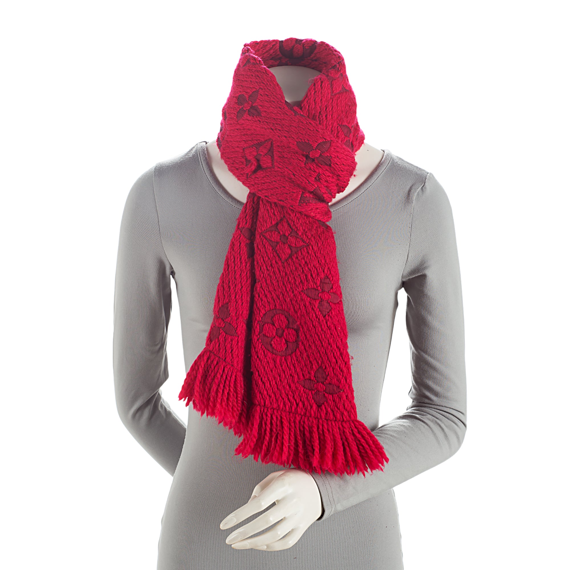 Louis Vuitton Wool Silk Logomania Scarf