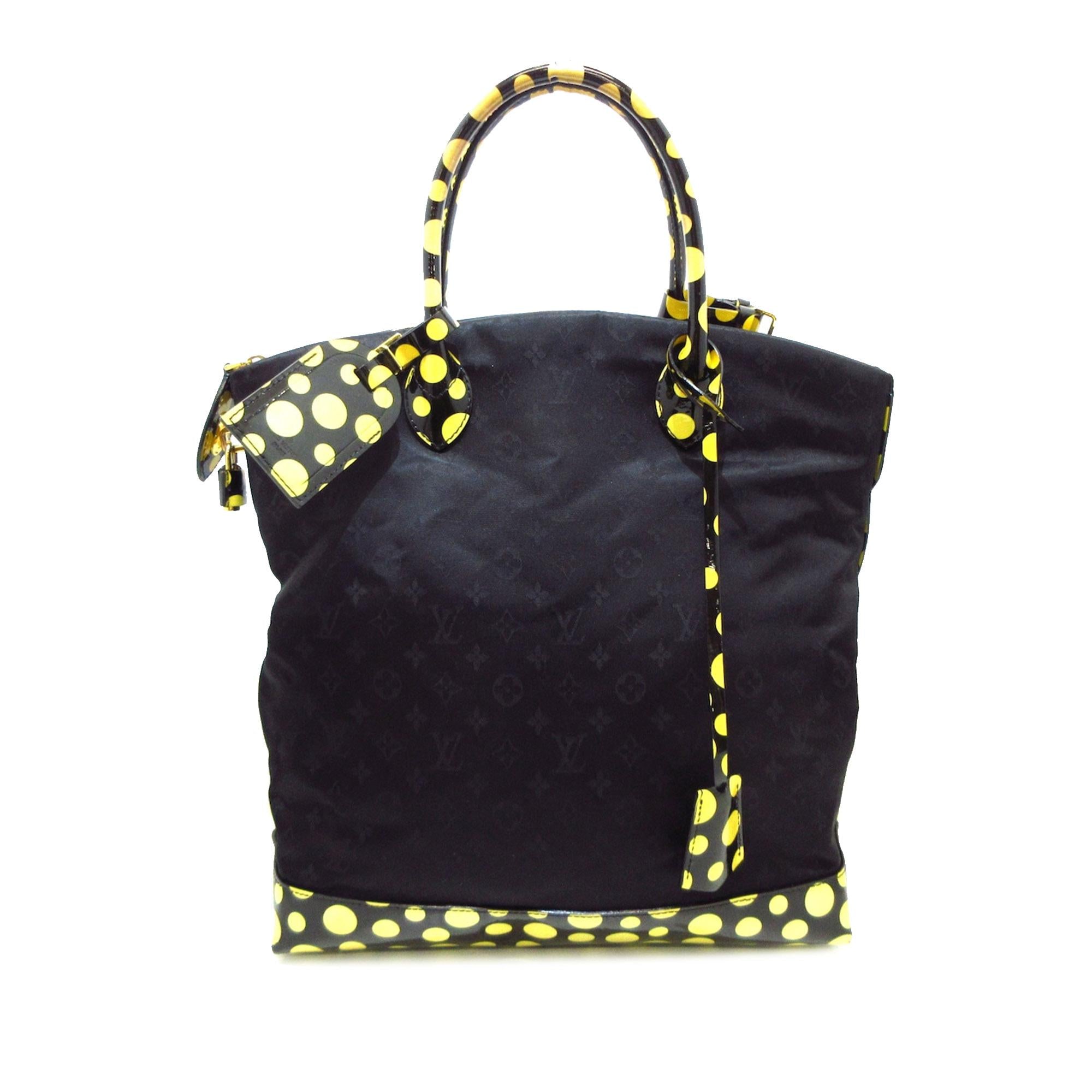 Louis Vuitton Yayoi Kusama Monogram Nylon Infinity Dots Lockit Vertical MM (SHG-AdLoYn)