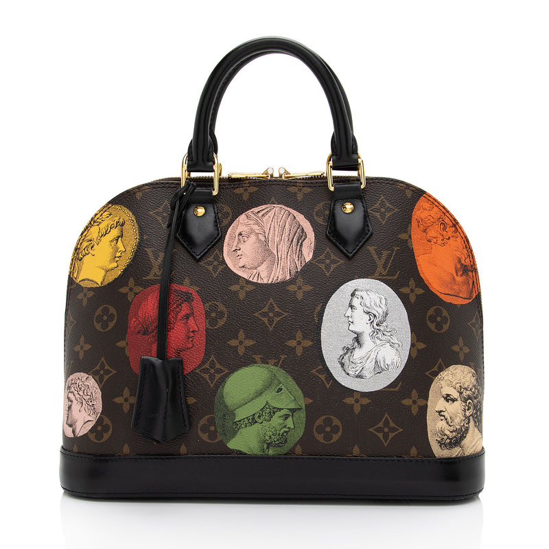 Louis Vuitton x Fornasetti Monogram Cameo Canvas Alma PM Satchel (SHF- –  LuxeDH