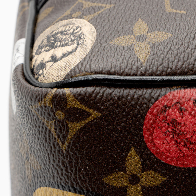 Louis Vuitton x Fornasetti Brown Monogram Coated Canvas & Black Calfskin Leather