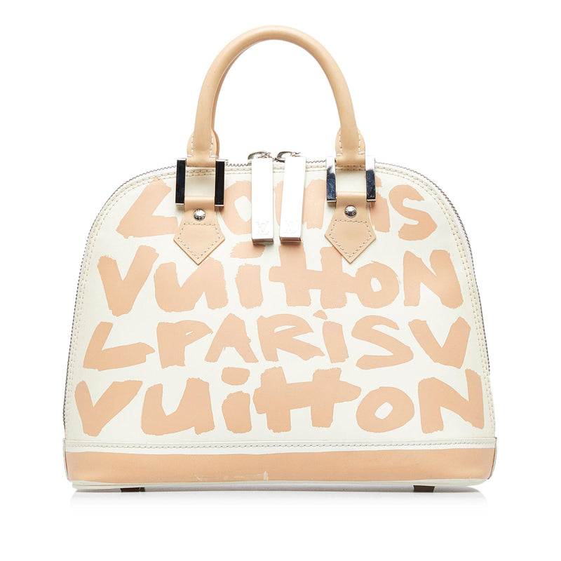 LIMITED COLLECTOR SERIES Louis Vuitton Alma GM Graffiti handbag by  Stephen Sprouse, new condition! White Leather ref.228459 - Joli Closet