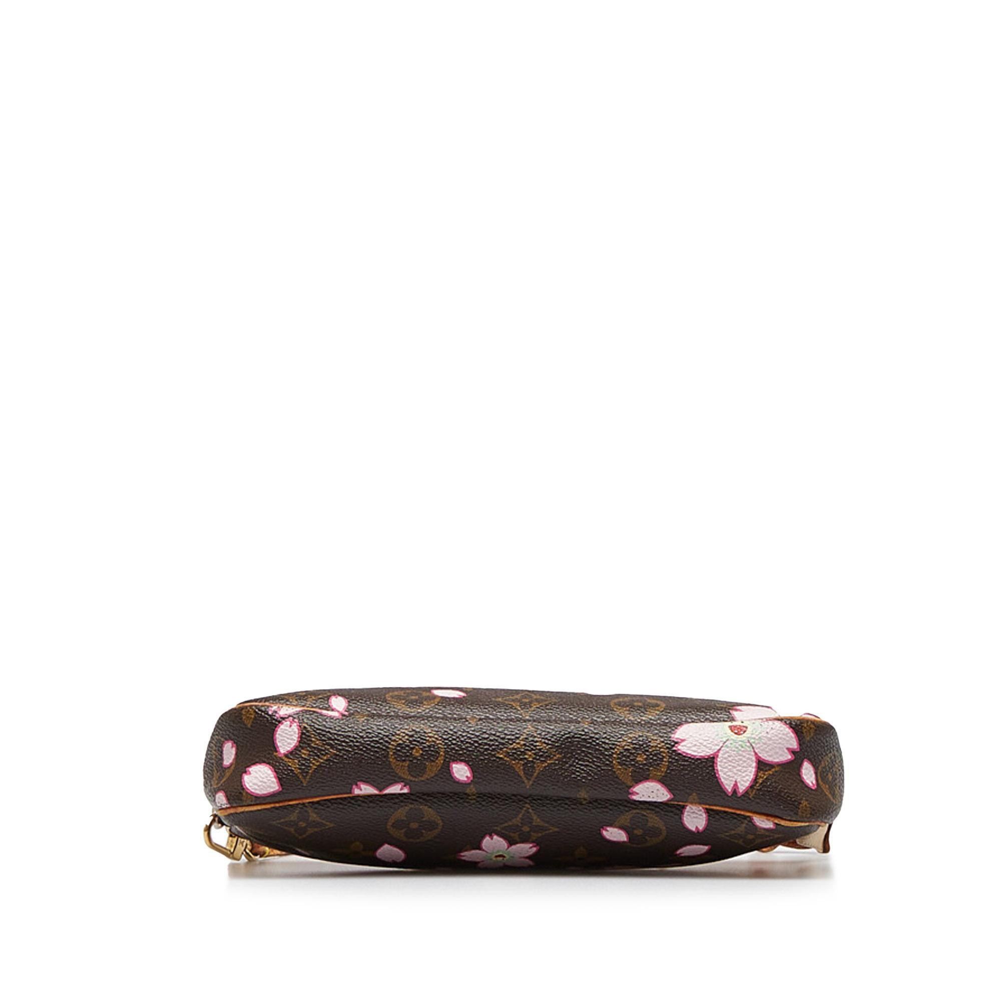 Louis Vuitton x Takashi Murakami Monogram Cherry Blossom Pochette Accessoires (SHG-RrgtNO)