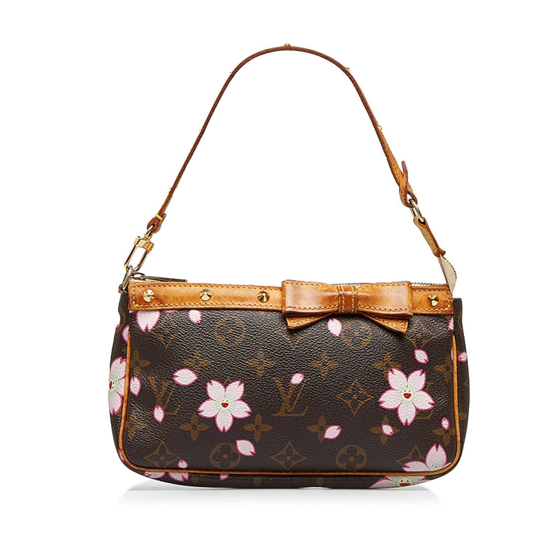 Louis Vuitton x Takashi Murakami Monogram Cherry Blossom Pochette Acce –  LuxeDH
