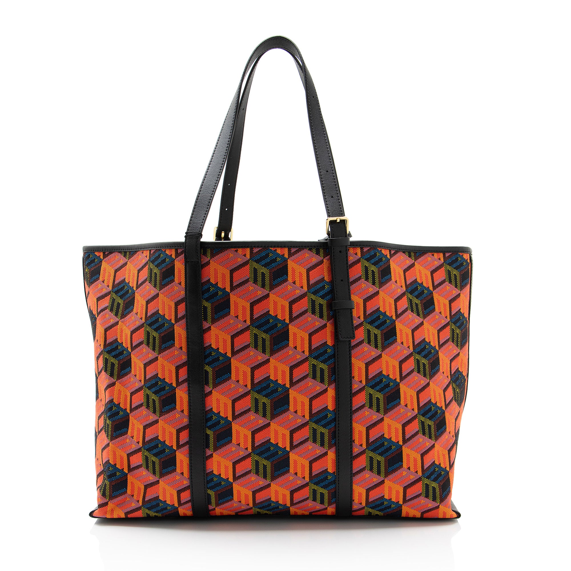 MCM Cubic Monogram Jacquard Shopper Tote