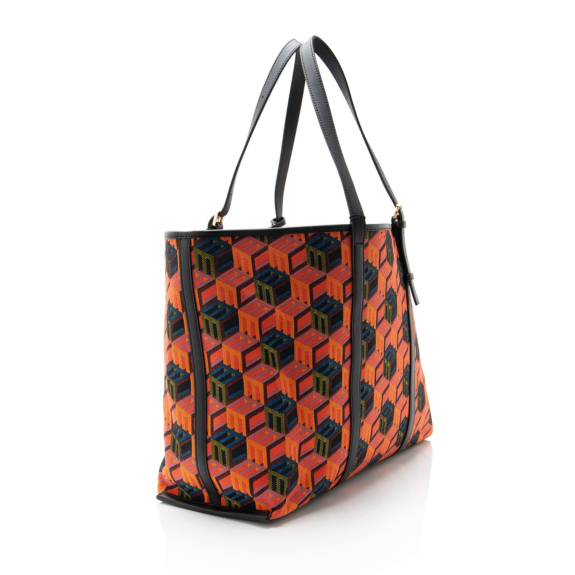 MCM Cubic Monogram Jacquard Shopper Tote