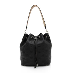 Mcm essential embossed leather bucket bag hotsell