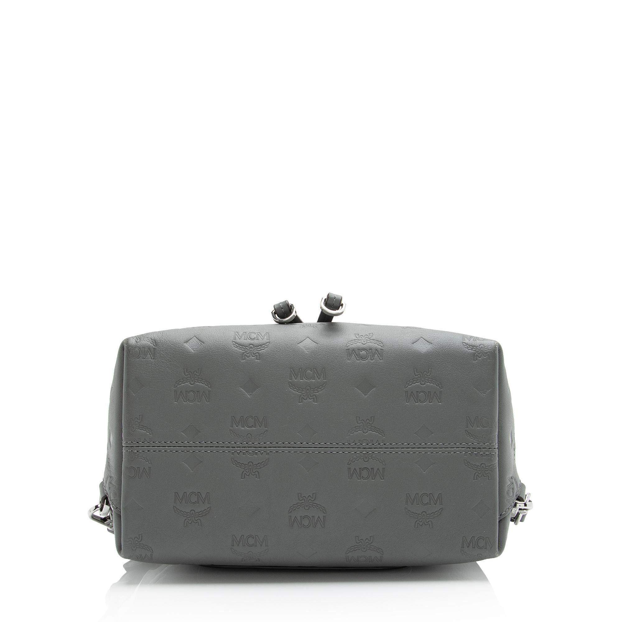 MCM Embossed Leather Essential Small Backpack (SHF-23773)